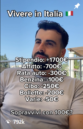 Reel “Vivere in Italia” con 792k views